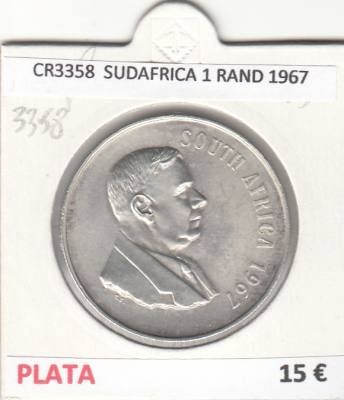 CR3358 MONEDA SUDAFRICA 1 RAND 1967 MBC PLATA 