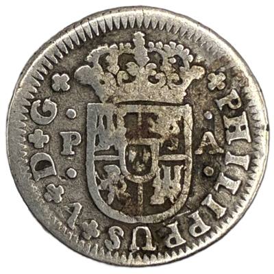 CRE5158 MONEDA ESPAÑA FELIPE V 1/2 REAL 1734 SEVILLA PLATA