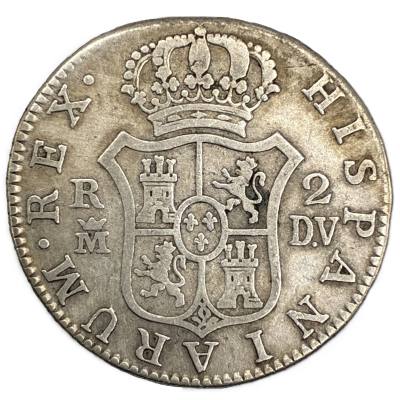CRE4890 MONEDA ESPAÑA CARLOS III 2 REALES 1786 MADRID DV