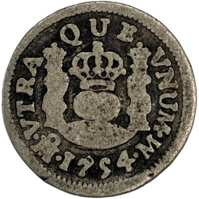 CRE2950 MONEDA  ESPAÑA FERNANDO VI 1/2 REAL 1784 MEXICO PLATA