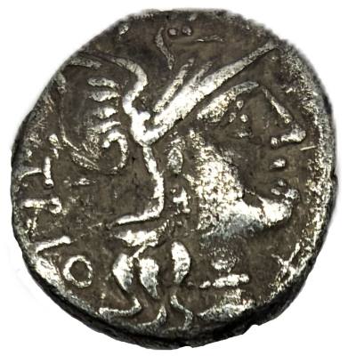 CRE3965 MONEDA ROMANA DENARIO ROMA APOLO 137 PLATA