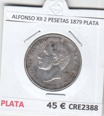 CRE2388 MONEDA  ESPAÑA ALFONSO XII 2 PESETAS 1879 PLATA 
