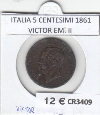 CR3409 MONEDA ITALIA 5 CENTESIMI 1861 VICTOR EM. II BC