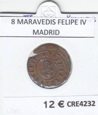 CRE4232 MONEDA ESPAÑA 8 MARAVEDIS FELIPE IV MADRID MC