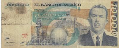CRBX0461 BILLETE MEXICO 10000 PESOS 1985 BC
