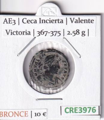 CRE3976 MONEDA ROMANA AE3 CECA INCIERTA VALENTE VICTORIA 367-375