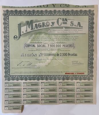 L055 ACCION ANTIGUA CIA J. MAGRO Y CIA SA VER FOTO