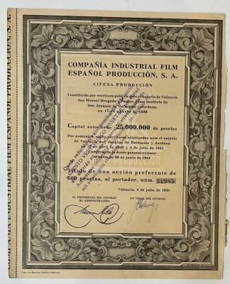 L062 ACCION ANTIGUA CIA IND. FILM ESPAÑOL PRODUCCION SA VER FOTO