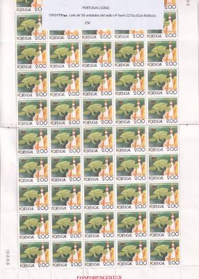 CRSEXT0664 SELLOS PORTUGAL Lote 50 unidas l sello nº Yvert 1271a (Con fósforo). 