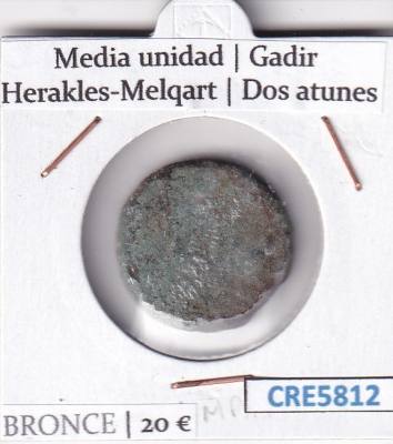 CRE5812 MONEDA ROMANA 1/2 UNIDAD GADIR VER DESCRIPCION EN FOTO