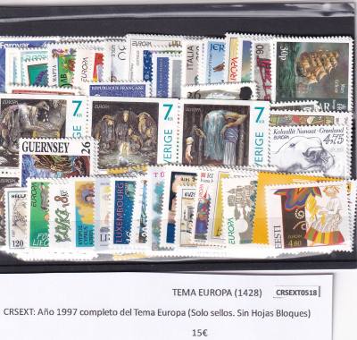 CRSEXT0518 SELLOS TEMA EUROPA AÑO COMPLETO 1997 XX SIN CHARNELA