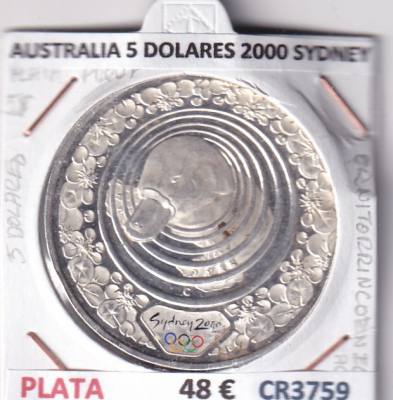 CR3759 MONEDA AUSTRALIA 5 DOLARES 2000 SYDNEY PLATA PROOF
