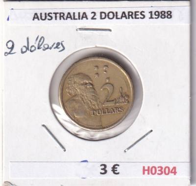 H0304 MONEDA AUSTRALIA 2 DOLARES 1988