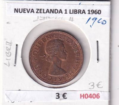 H0406 MONEDA NUEVA ZELANDA 1 LIBRA 1960