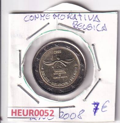HEUR0052 MONEDA BELGICA 2 EUROS 2008