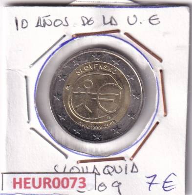HEUR0073 MONEDA ESLOVAQUIA 2 EUROS 2009 (Aniversario Euro)