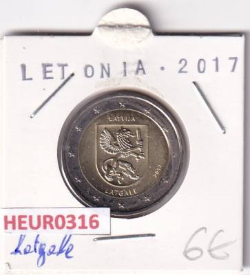 HEUR0316 MONEDA LETONIA 2 EUROS 2017 (Latgale)