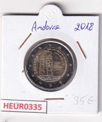 HEUR0335 MONEDA ANDORRA 2 EUROS 2018 (Constitución de Andorra)