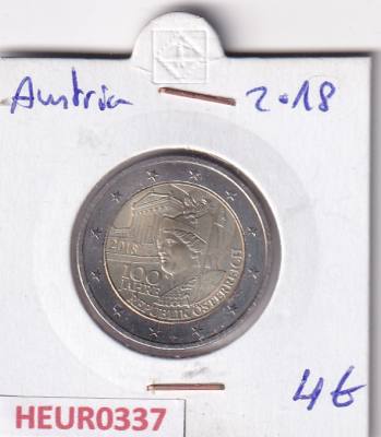 HEUR0337 MONEDA AUSTRIA 2 EUROS 2018