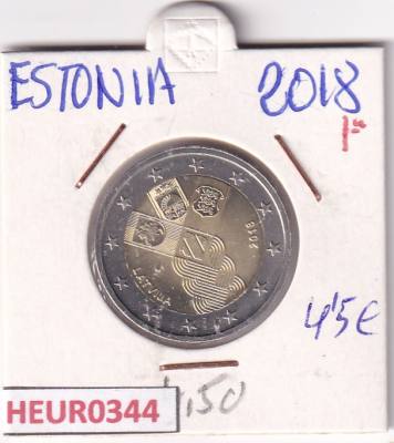 HEUR0344 MONEDA ESTONIA 2 EUROS 2018 (Estados bálticos)