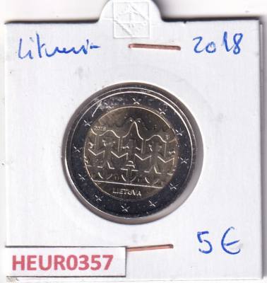 HEUR0357 MONEDA LITUANIA 2 EUROS 2018 (Canción y danza)