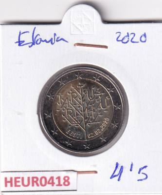 HEUR0418 MONEDA ESTONIA 2 EUROS 2020 (Tratado de paz de Tartu)