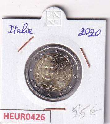 HEUR0426 MONEDA ITALIA 2 EUROS 2020 (María Montessori)