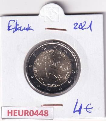 HEUR0448 MONEDA ESTONIA 2 EUROS 2021 (El lobo)
