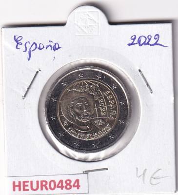HEUR0484 MONEDA ESPAÑA 2 EUROS 2022 (Vuelta al mundo)