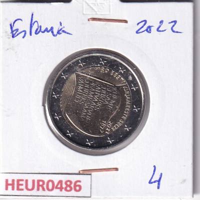 HEUR0486 MONEDA ESTONIA 2 EUROS 2022 (Literatos de Estonia)