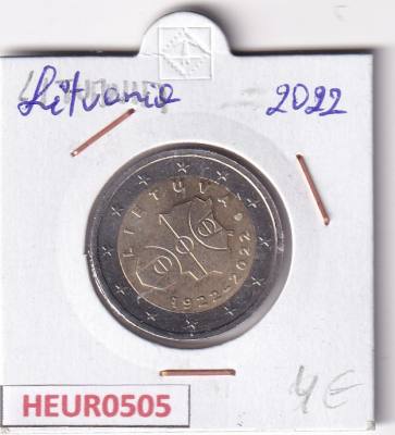 HEUR0505 MONEDA LITUANIA 2 EUROS 2022 (Baloncesto lituano)