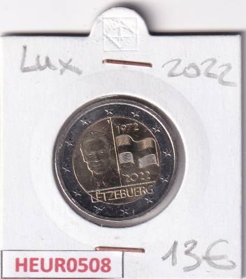 HEUR0508 MONEDA LUXEMBURGO 2 EUROS 2022 (Bandera de Luxemburgo)