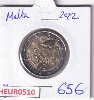 HEUR0510 MONEDA MALTA 2 EUROS 2022 (Programa Erasmus)