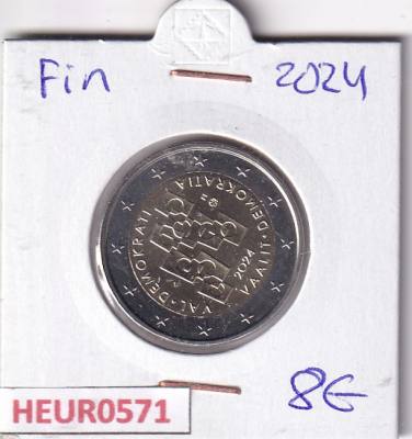 HEUR0571 MONEDA FINLANDIA 2 EUROS 2024 (Elecciones y democracia)