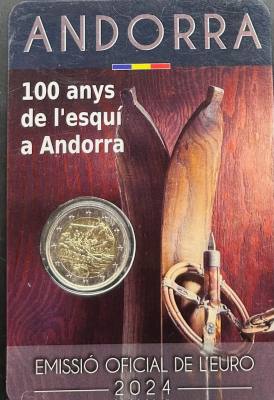 HEUR0588 MONEDA ANDORRA 2 EUROS 2024 (Esquí en andorra) CARTERA