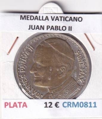 CRM0811 MEDALLA VATICANO JUAN PABLO II PLATA MBC