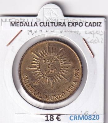 CRM0820 MEDALLA CULTURA EXPO CADIZ MUNDO VELA