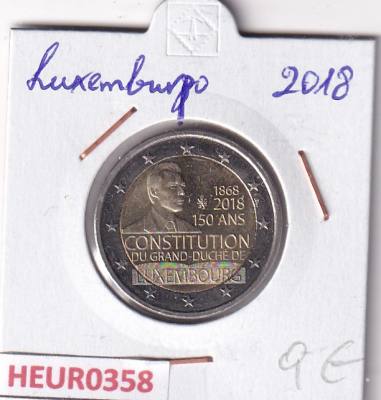 HEUR0358 MONEDA LUXEMBURGO 2 EUROS 2018 (Constitución de Luxemburgo)
