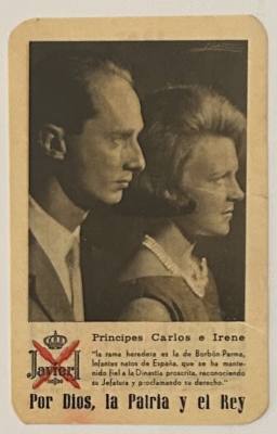 L117 ARMANAQUE DE CARTON PRINCIPE CARLOS Y IRENE VER FOTOS