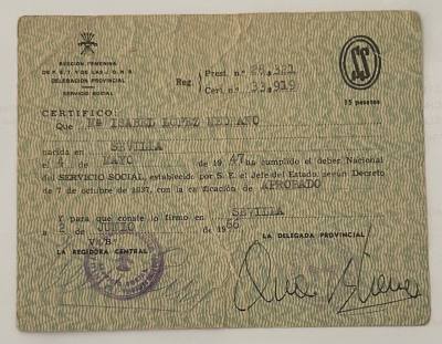 L120 LOTE 2 DOCUMENTOS Y LIBRITO TEMA FALANGE VER FOTOS