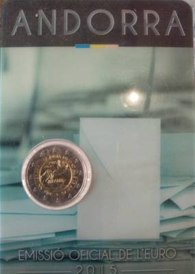 HEUR0607 MONEDA ANDORRA 2 EUROS 2015 COIN CARD