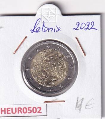 HEUR0502 MONEDA LETONIA 2 EUROS 2022 (Programa Erasmus)