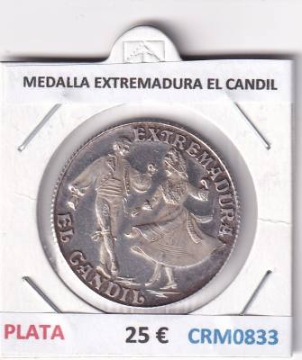 CRM0833 MEDALLA EXTREMADURA EL CANDIL DANZAS DE ESPAÑA PLATA