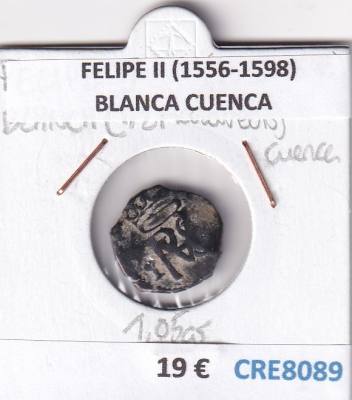 CRE8089 MONEDA ESPAÑA FELIPE II (1556-1598) 1/2 MARAVEDI BLANCA CUENCA