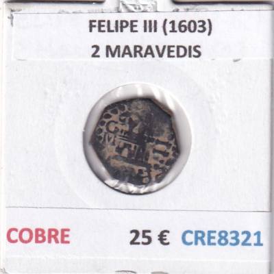 CRE8321 MONEDA ESPAÑA FELIPE III (1603)  2 MARAVEDIS COBRE