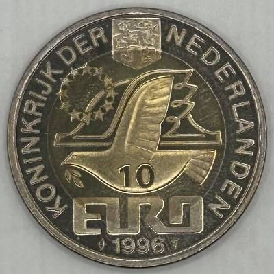 CREXP713 MONEDA PAISES BAJOS 10 EUROS 1996 PLATA