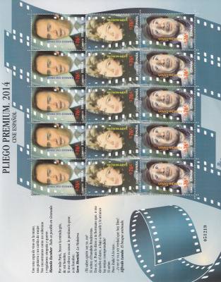 CRS960 SELLO  ESPAÑA Pliego PREMIUM nº 14. Cine español. Año 2014