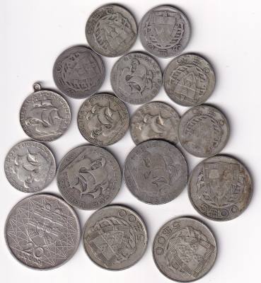 L122 LOTE MONEDAS DE PORTUGAL DE PLATA