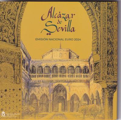 CREXP444 CARTERA ESPAÑA 2024 ALCAZAR DE SEVILLA 8 VALORES + 2€ +2 CONM