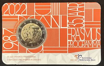 HEUR0624 MONEDA HOLANDA 2 EUROS 2022 COIN CARD